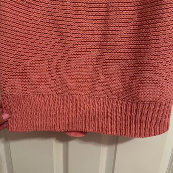 12th Heart Women’s Long Line Open Front Sweater/Fabric Vest w/Faux Fur Pink S - Picture 8 of 12